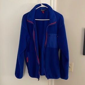 Vintage XL Patagonia royal blue fleece jacket .